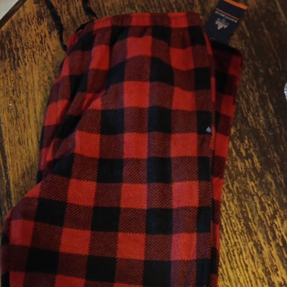 Red and Black Plaid Pajama Pants